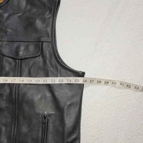 DS Daniel Smart Leather Vest Black Sz XXL - Picture 3 of 14